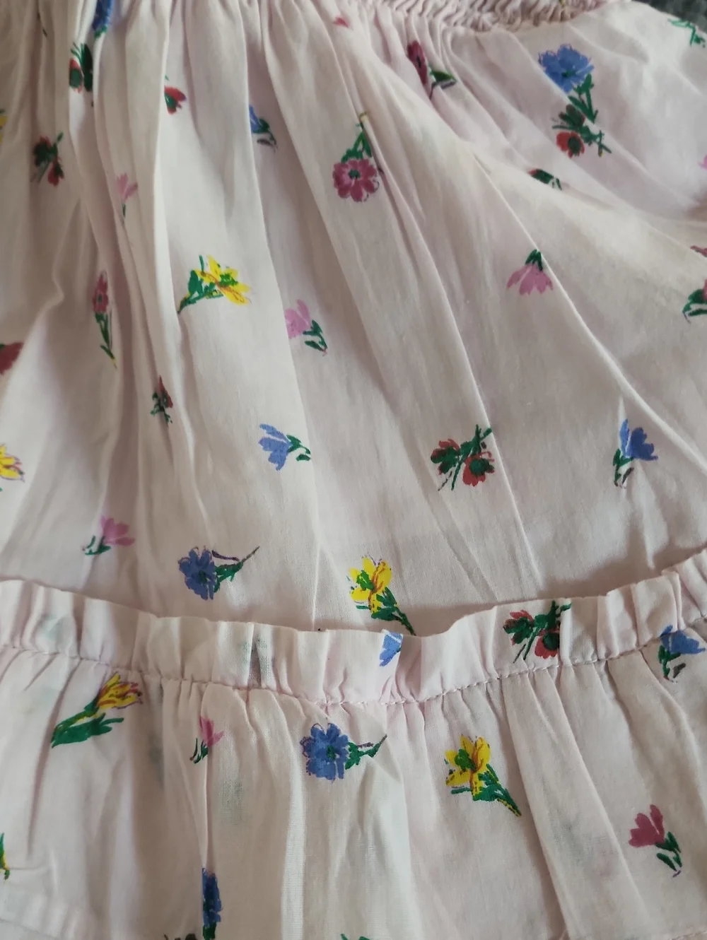 Gap Kids Girls SM 4/5 Pink Floral Ruffle Tiered Dress
